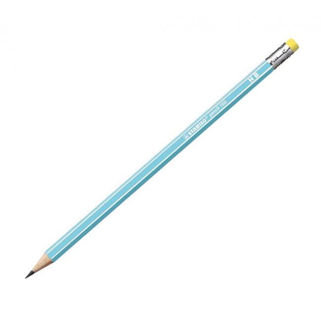 Pencil STABILO 160 HB with eraser blue 12 pcs