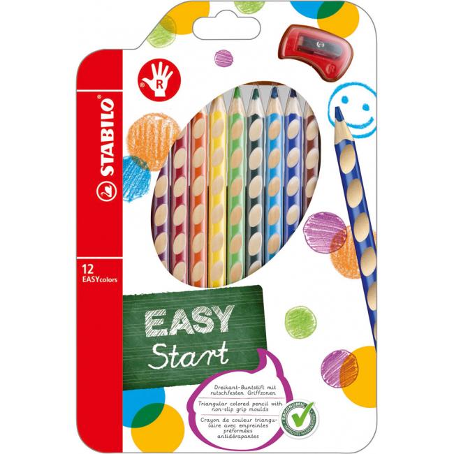 [ST332012] Wooden crayons STABILO EASYcolors P. set of 12 pcs