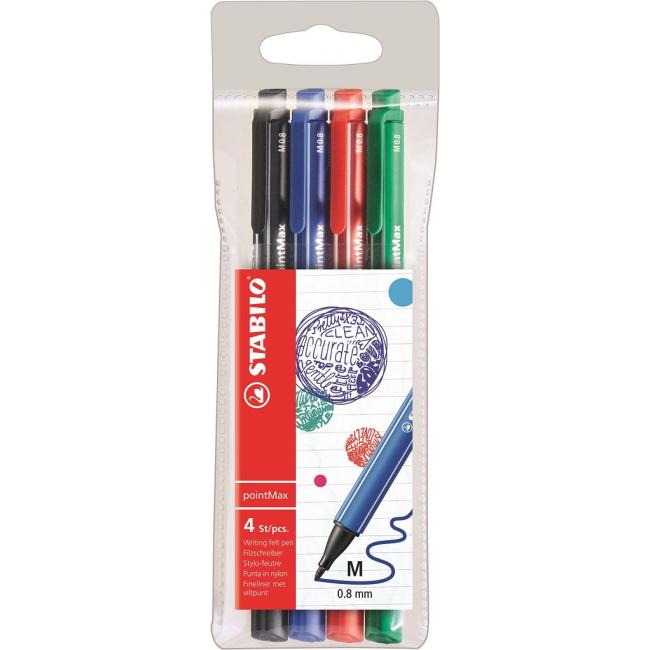 [ST488004] Set of markers STABILO pointMax 4 pcs