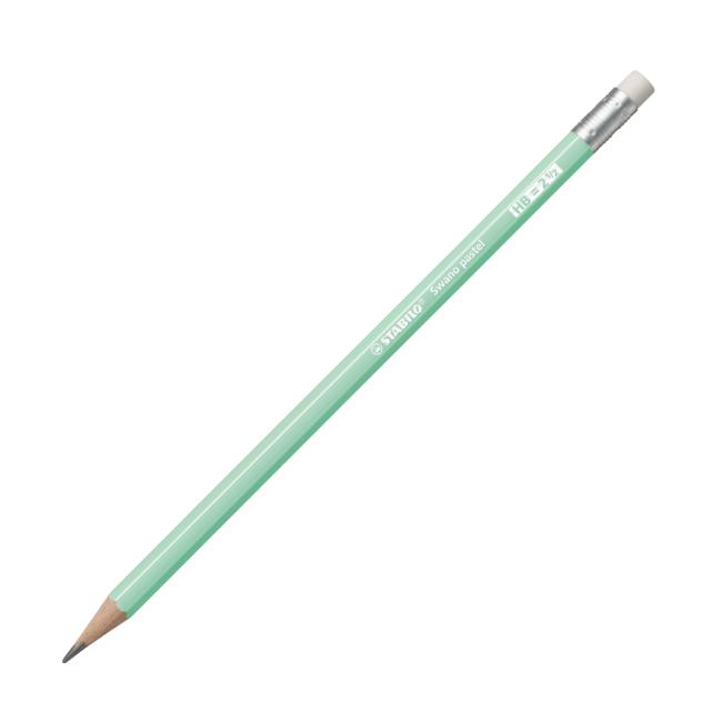 STABILO Swano Pastel HB pencil with pastel green eraser