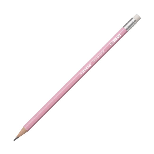 [ST490805] STABILO Swano Pastel HB pencil with eraser pastel pink