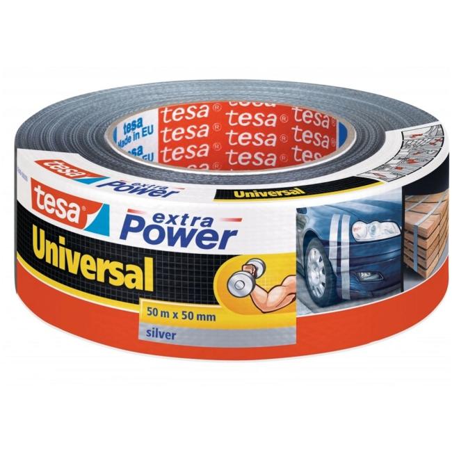 Textile tape TESA strong adhesive silver 50mm x 50m