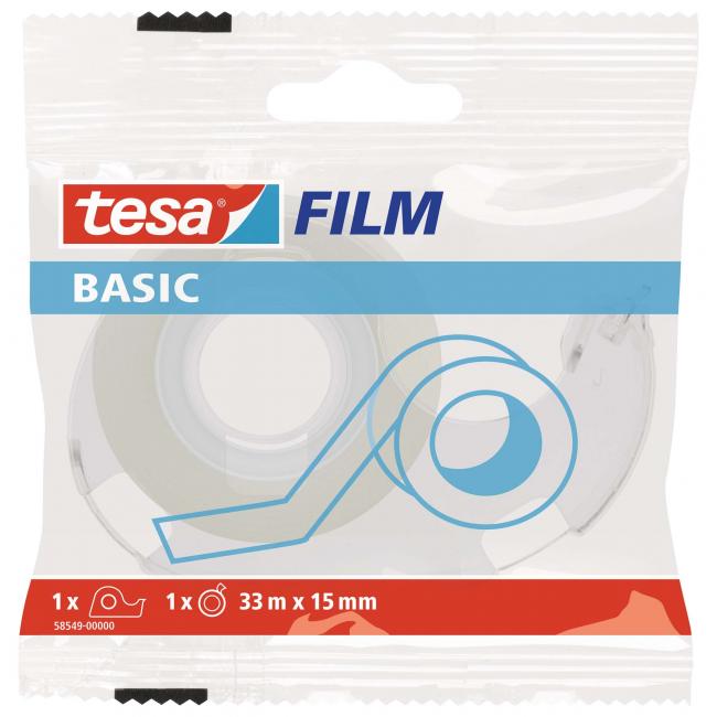 [TE058549] Adhesive tape TESA basic 15 mm x 33 m with unwinder