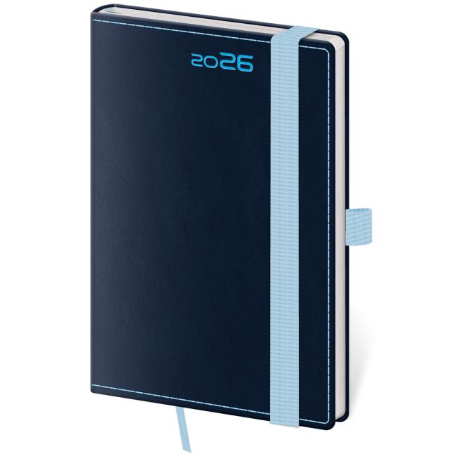 [DB436-2] DOUBLE BLUE weekly pocket diary A6 9x14cm 2026