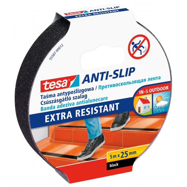 Tesa anti-slip tape 25 mm x 5 m black