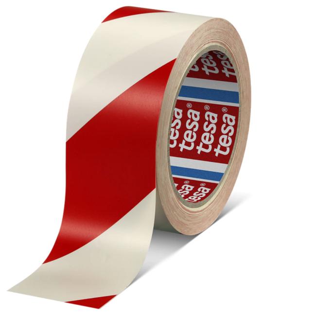 [TE607692] TESA adhesive marking tape 50 mm x 33 m white-red