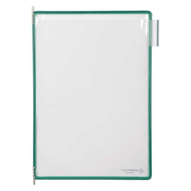 Tarifold pockets A4 green open from the top 10 pcs