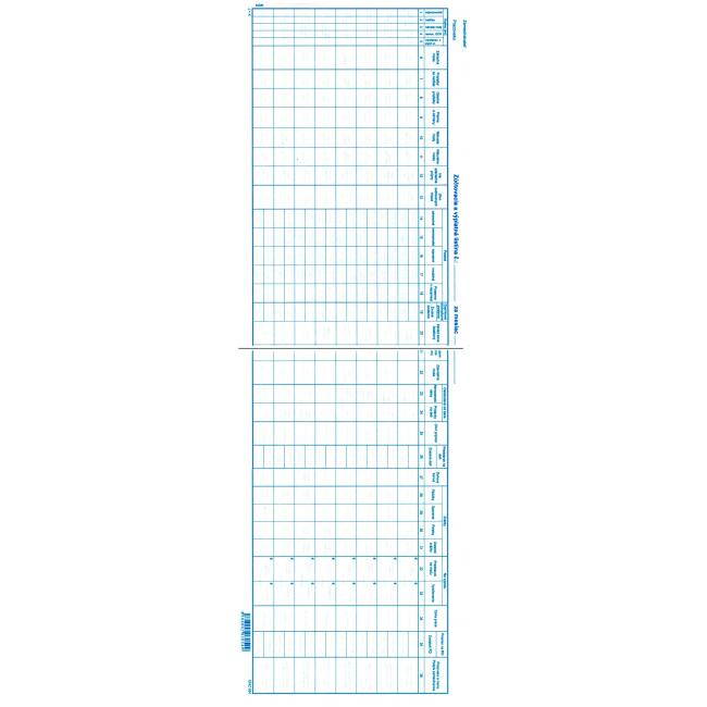 [TL054000] Výplatná listina, 57x21cm