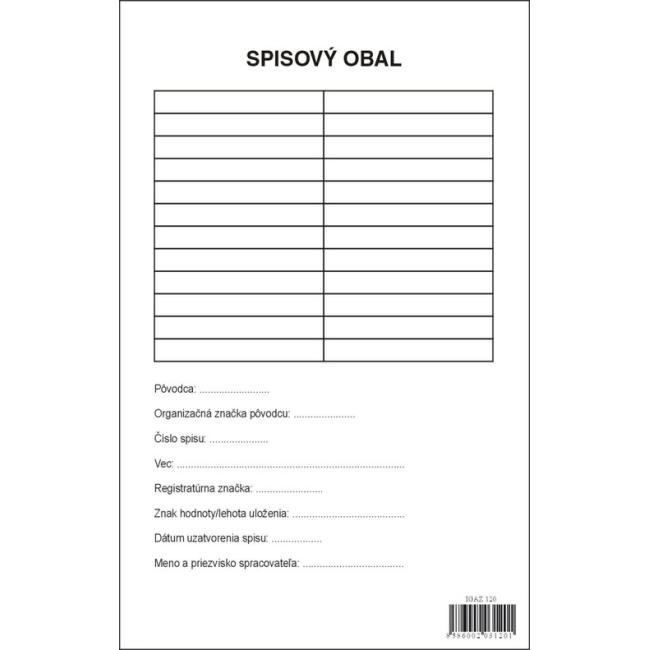 Spisový obal, dvojlist A4, 500 ks