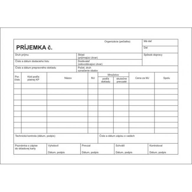 Receipt, A5, autocopy, 100 sheets