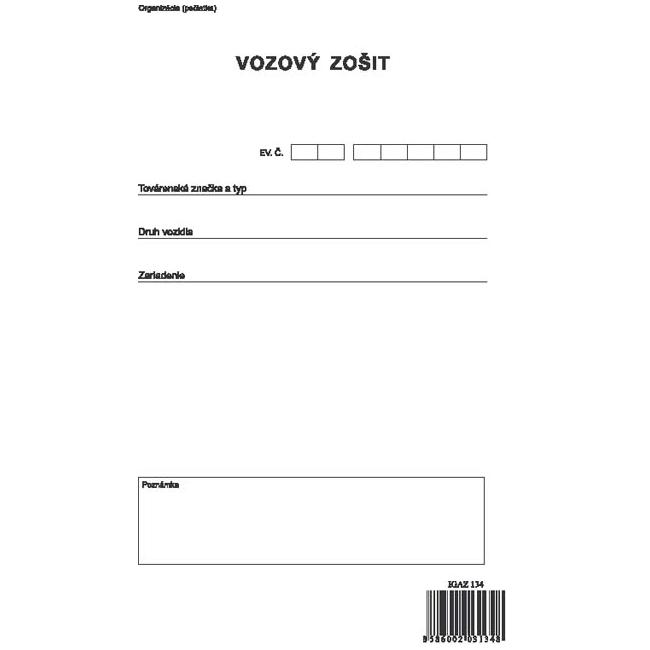 [TL134000] Vozový zošit, A4, 152 strán