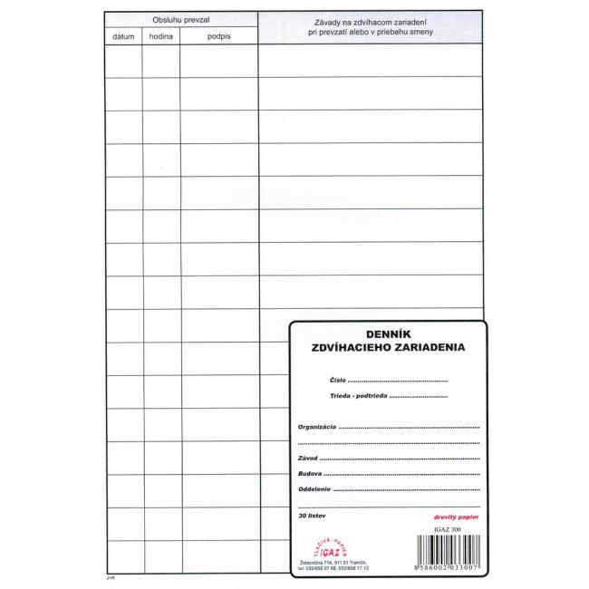 Hoist diary A4, 30 sheets