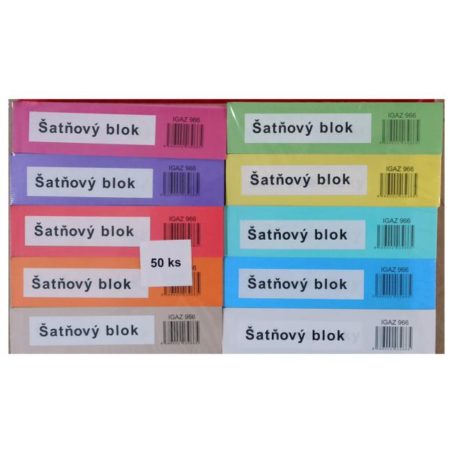 [TL966000] Šatňový blok, 100 lístkov - farebný papier