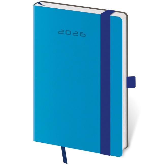 Flexies weekly pocket diary A6 9x14cm blue 2026