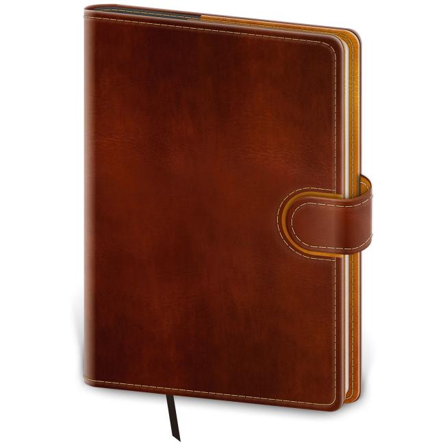 Diary Flip daily A5 14.3x20.5cm - brown/brown 2026