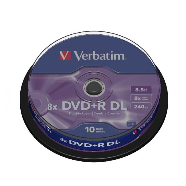 [VE436660] Verbatim DVD+R 8x DL 8,5GB cake 10 ks