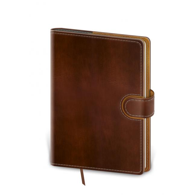 Diary Flip weekly A5 14.3x20.5cm - brown/brown 2026