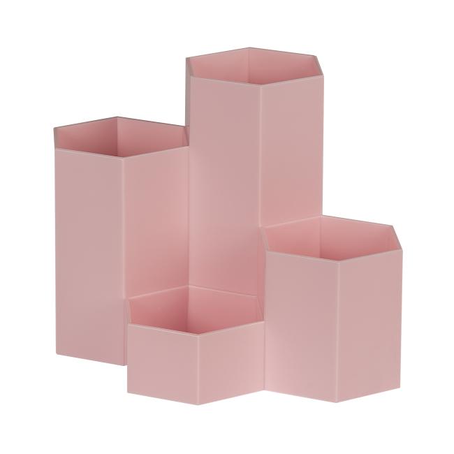 [WE257709] Honeycomb pink pen stand