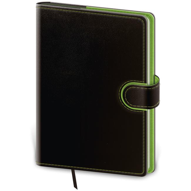 Diary Flip daily B6 12x16.5cm - black/green 2026