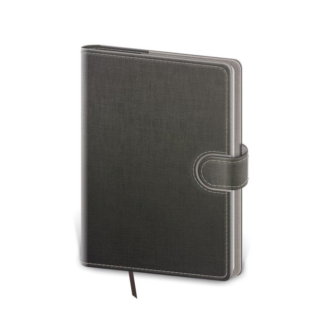 Flip weekly pocket diary 9x14cm - gray/grey 2026