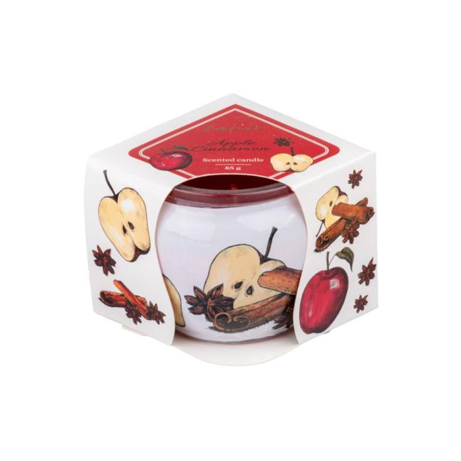 [XM034760] Emocio sklenený dekor 70x62 mm jablko škorica, vonná sviečka