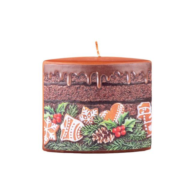 [XM041404] Candle Gingerbread twig ellipse, 115x55x100mm