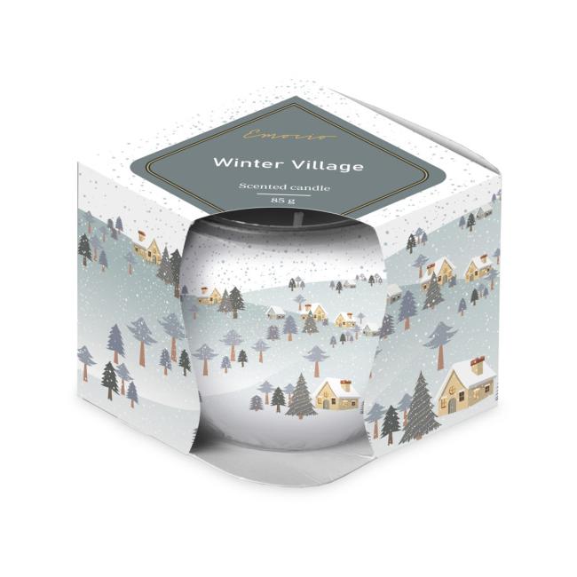 [XM043788] Emocio Glass Decor 70x62 mm Winter Wonderland, scented candle
