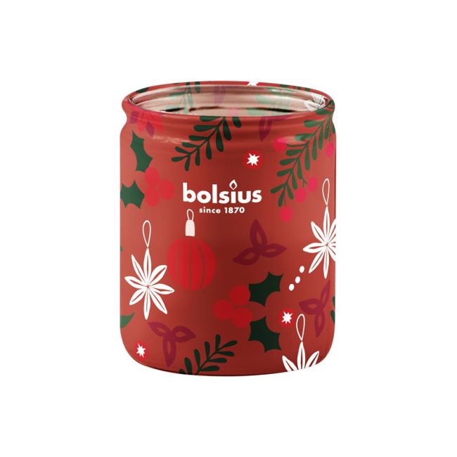[XM044187] Bolsius Glass 68x80mm Christmas moments, scented candle
