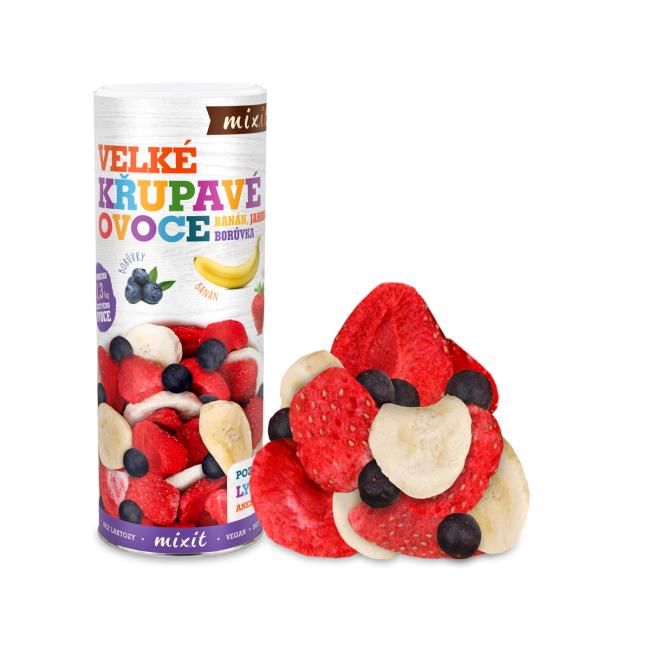 Mixit Veľké chrumkavé ovocie - Banán Jahoda Čučoriedka 160g