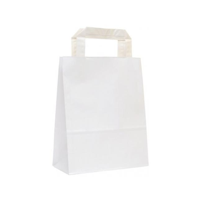 [XX001144] Paper bag, flat tabs, 320x170x440mm, white