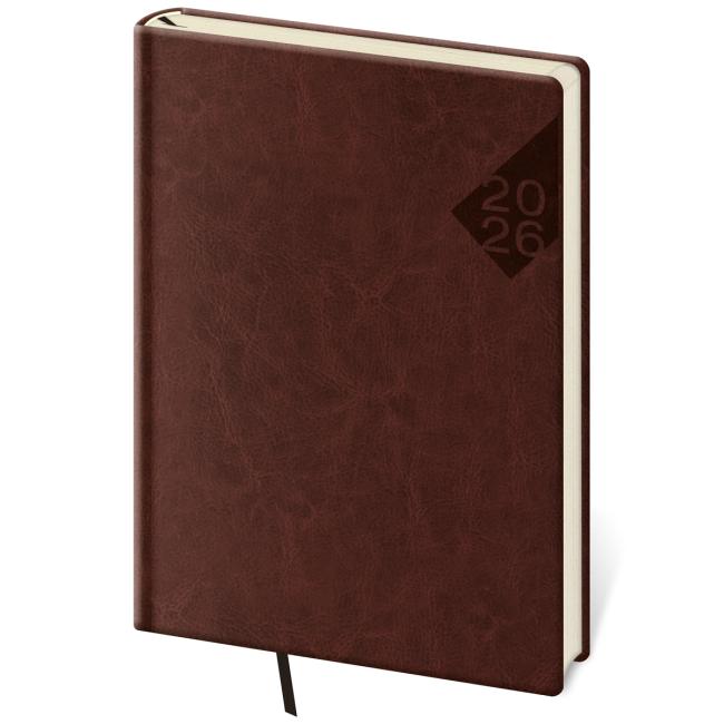 Diary Nebraska daily A5 14.3x20.5 cm English red 2026