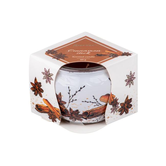 [XX034759] Emocio Glass Decor 70x62 mm Cinnamon Stick, scented candle
