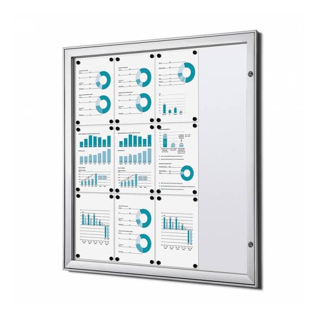 Information showcase Economy 12xA4, sheet metal back wall