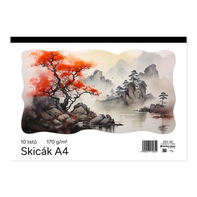 Skicár A4 10 listov biely