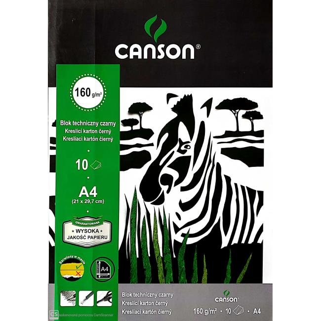 [XX666175] Výkresy - blok A4 čierny, 10 hárkov, 160 g, ’Šport’