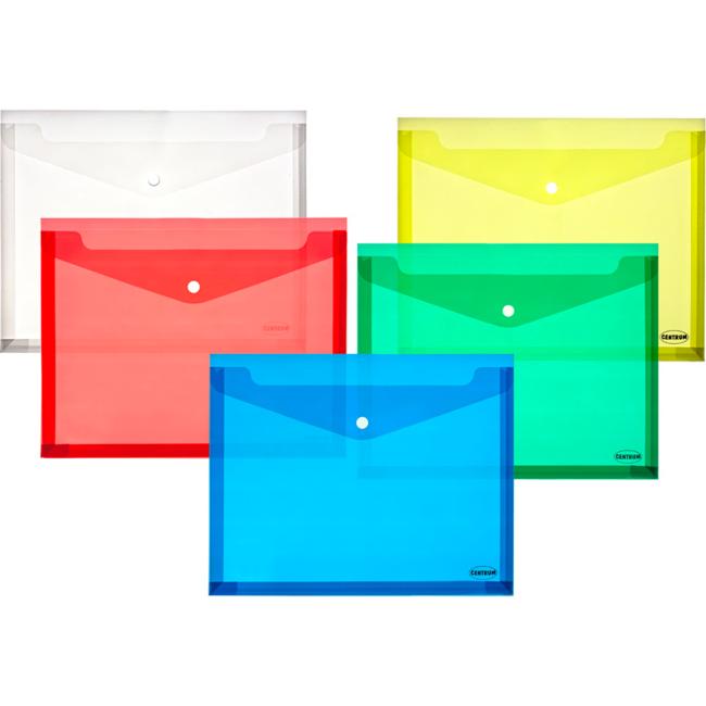 Plastic cover A4 with stud mix of colors extended