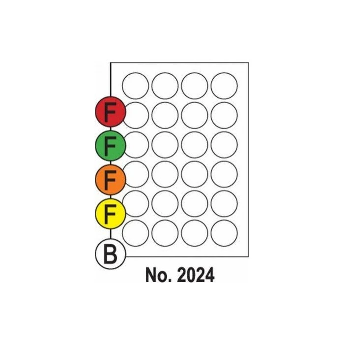 SOTO 2024 labels, orange, circular 40 mm