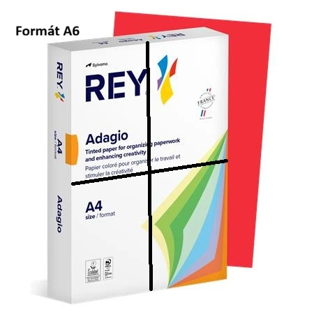 Copy paper colored Adagio red dark A6, 80g (Contracted)
