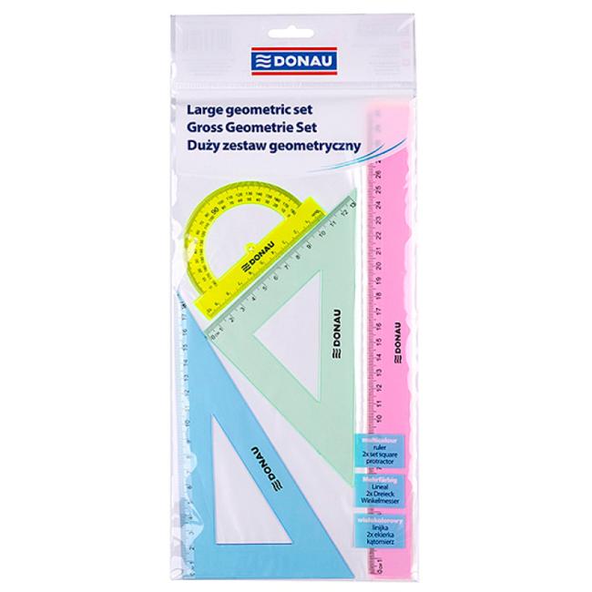 [DO084904] Kresliaca sada pravítok DONAU veľký mix farieb