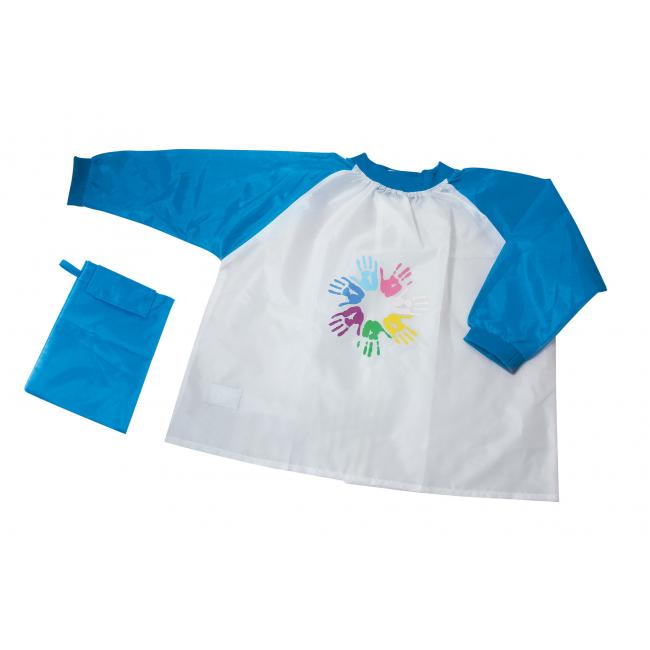 [DO158001] Children's apron for painting DONAU, blue sleeves