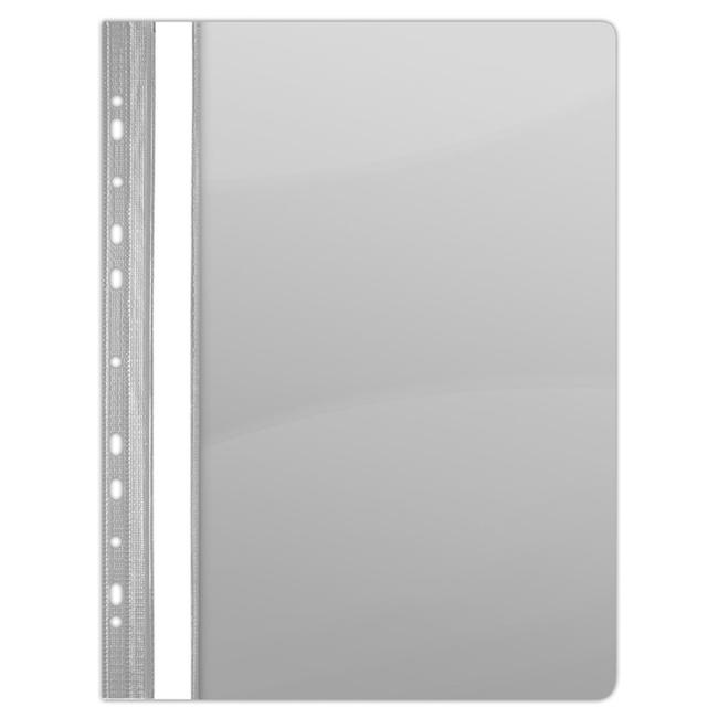 [DO170413] PVC quick binder with perforation DONAU glossy gray