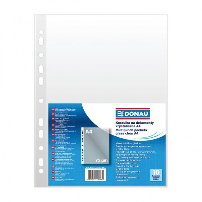 Eurocover DONAU A4 glossy 75mic in a bag of 10 pcs