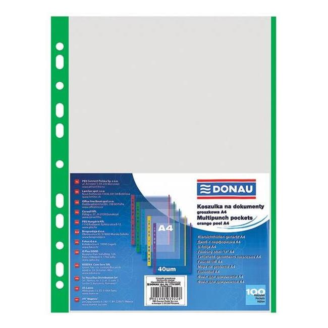 Europack DONAU A4 40mic with green edge 100 pcs