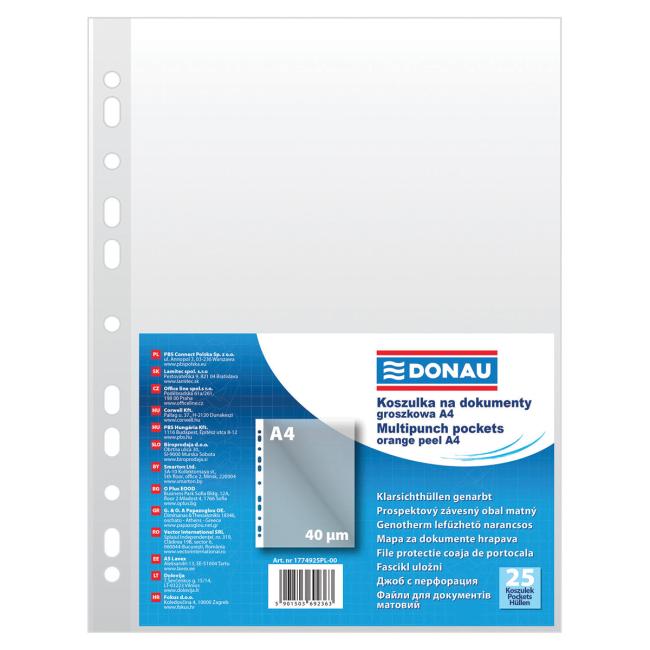 [DO177925] Euro packaging Donau A4 matte 40mic in a bag 25 pcs in a pack.