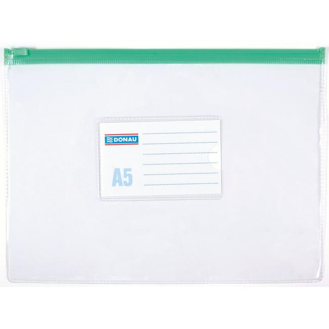 Plastic cover A5 with zipper DANAU