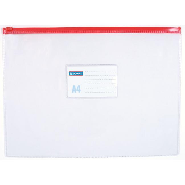 A4 plastic cover with zipper DANAU