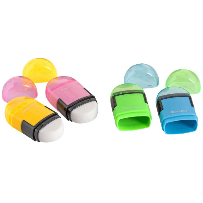 DONAU Twist eraser with a grater mix of colors