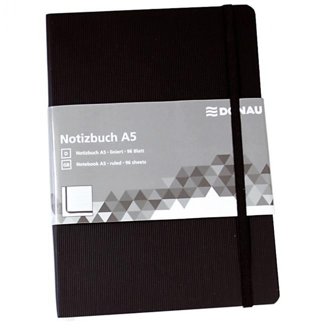 [DO223023] Notebook Donau A5 black, lined