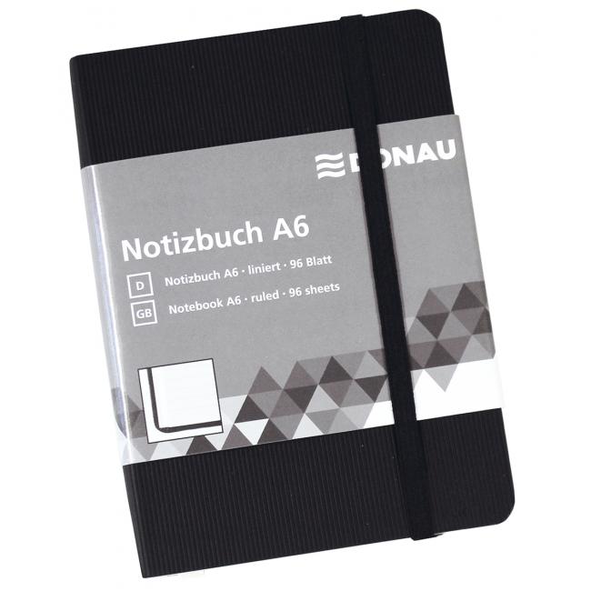 [DO225023] Notebook Donau A6 black, lined