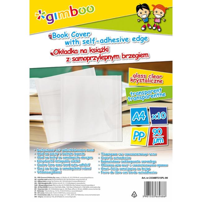 Obaly na samolepiace zošity Gimboo A4, 30,5 x 54 cm, 90 mic